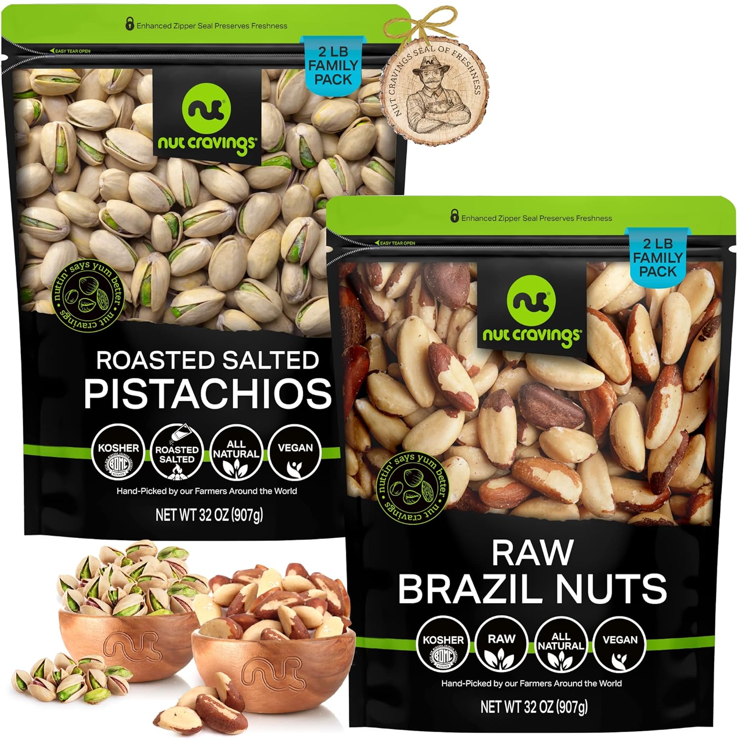 Buy Raw Brazil Nuts Roasted Salted Pistachios 32oz 2 Pack Bundle Online At Lowest Price In Ubuy 4695